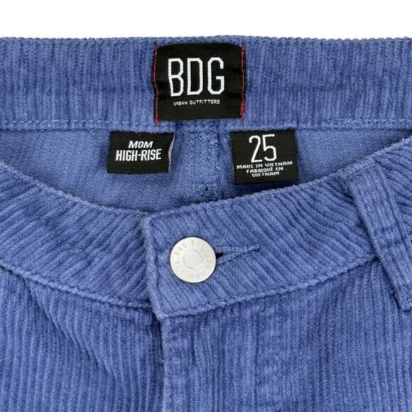 BDG Mom High Rise Corduroy Blue Pants Size 25 - Picture 5 of 7